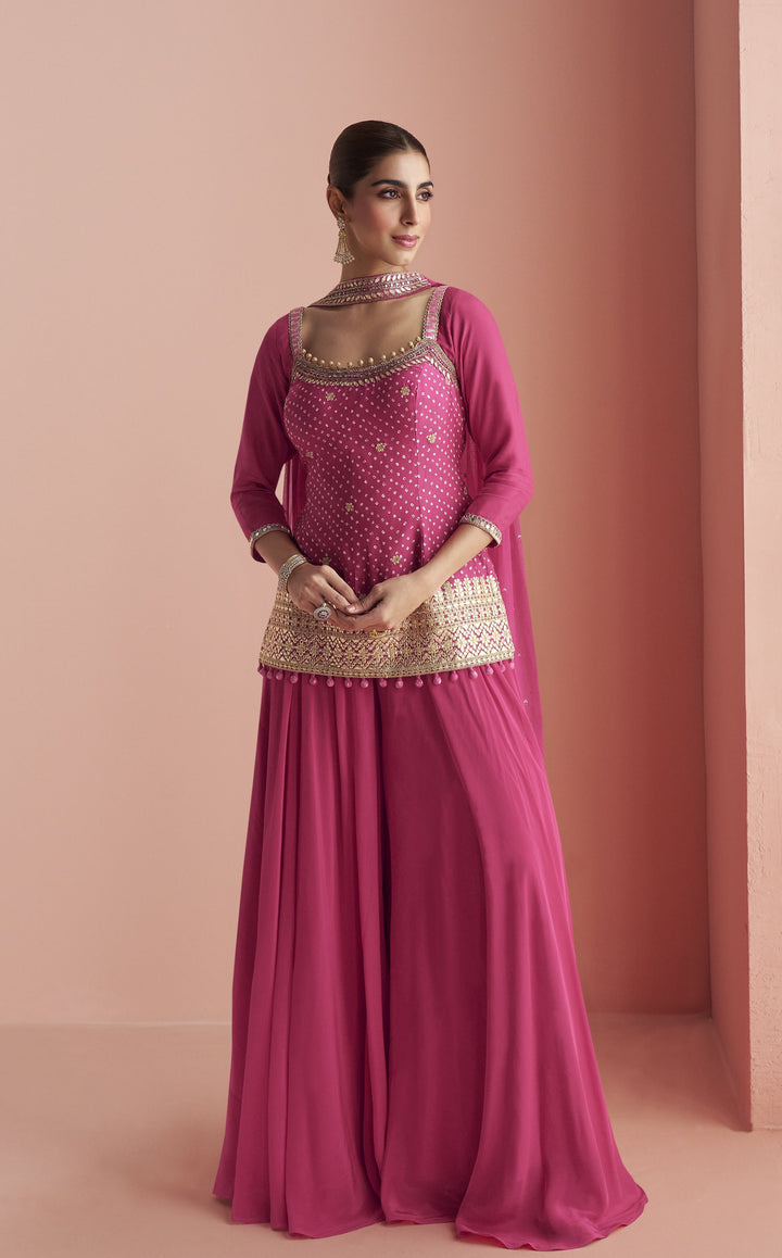 jaipuri print bandhani gota patti shaadi dress