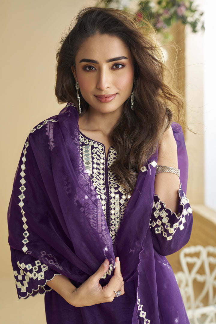 bollywood style stylish dress in contrasting hues