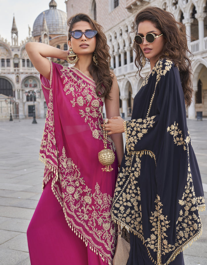 evening partywear in midnight blue for all occasions