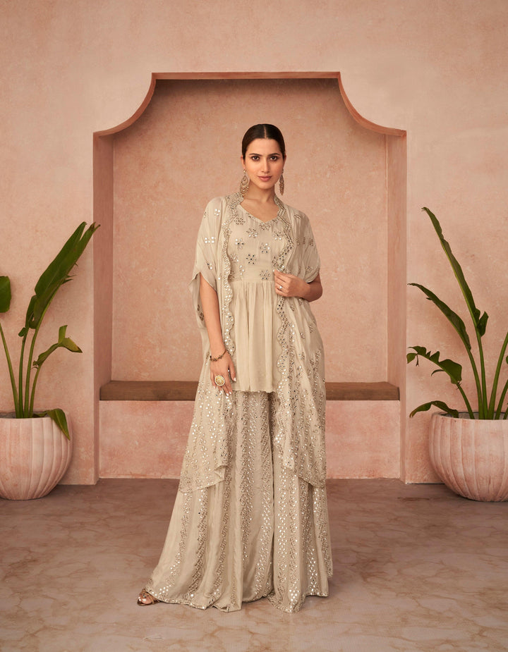 Designer Indo Western Palazzo & Shrug Set - Fashion Nation