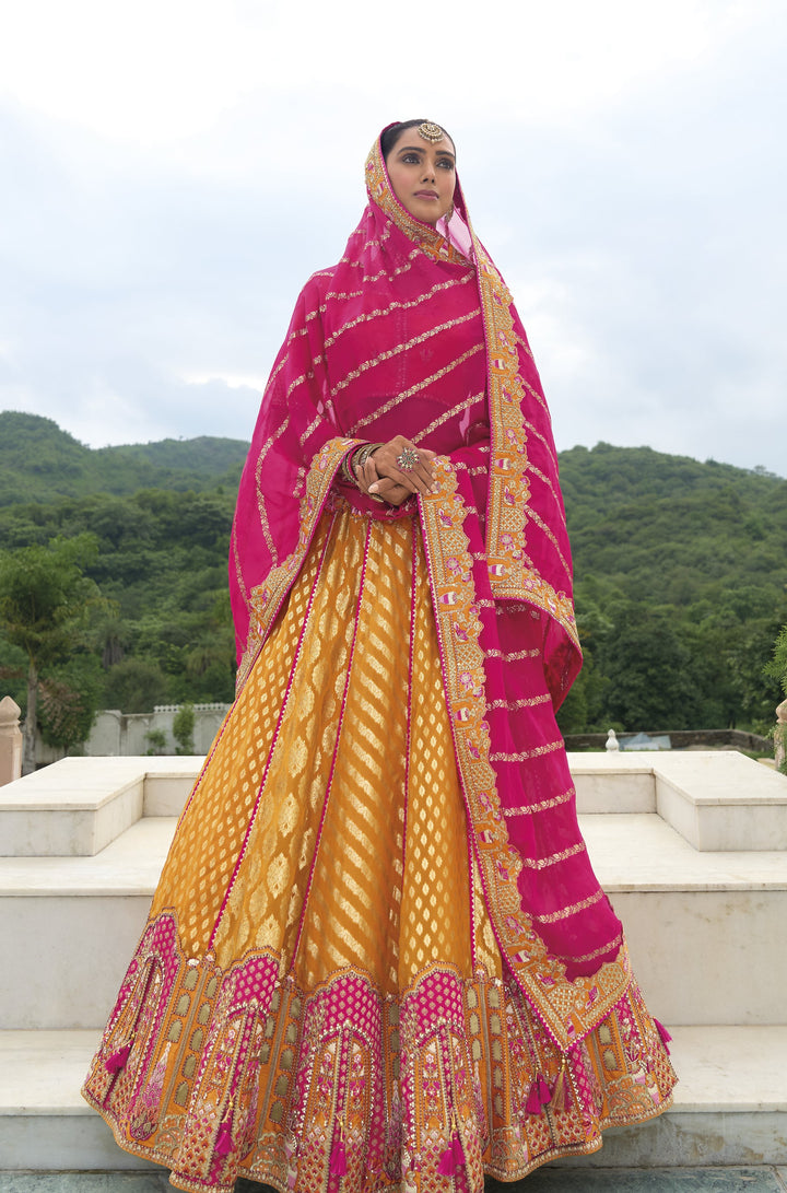 shaadi and haldi dress for indian brides