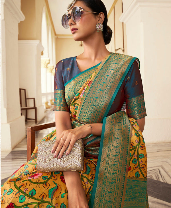 Haldi Wear Traditional Saree - Fashion Nation