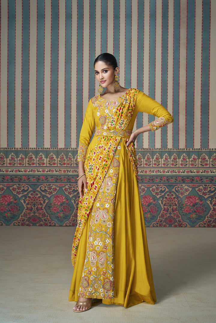 destination wedding haldi partywear