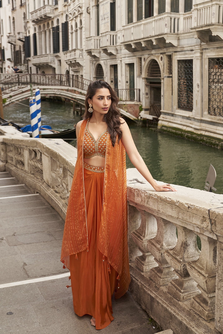 readymade 3 piece indo western festive dress for haldi and mehendi ceremonies