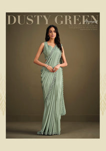 Cocktail Partywear Fusion Saree with Jacket