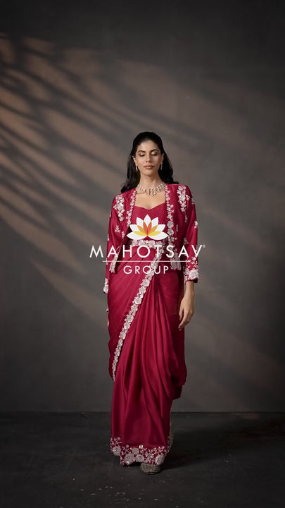 bridal fusion women wear sari video by mahotsav group catalogue celeste