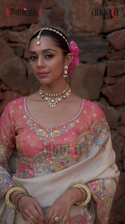 engagement wear sari video by tathastu anaara