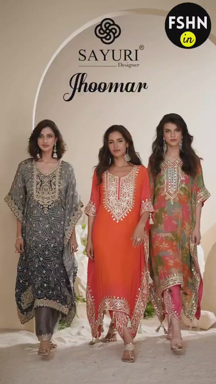 fusion partywear video by sayuri designer catalogue jhoomar