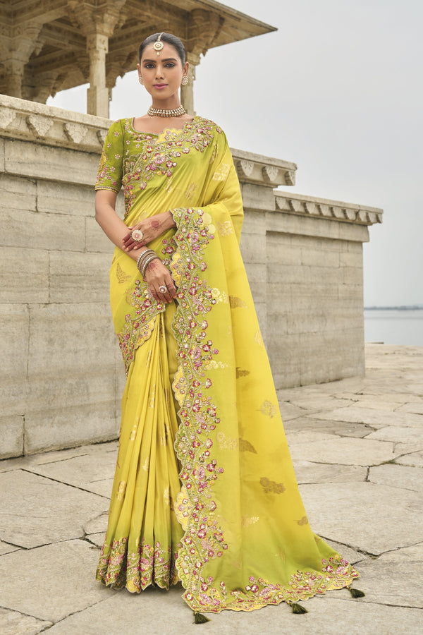 shaadi wear festive shaded sari