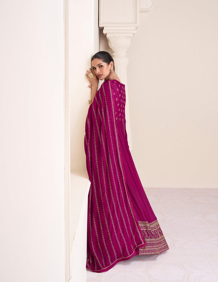 Sangeet Wear Front Slit Floor Length Anarkali - Fashion Nation
