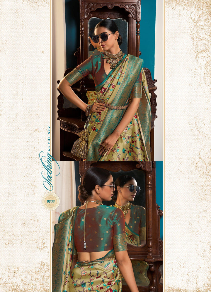 Sangeet Wear Ethnic Silk Sari - Fashion Nation
