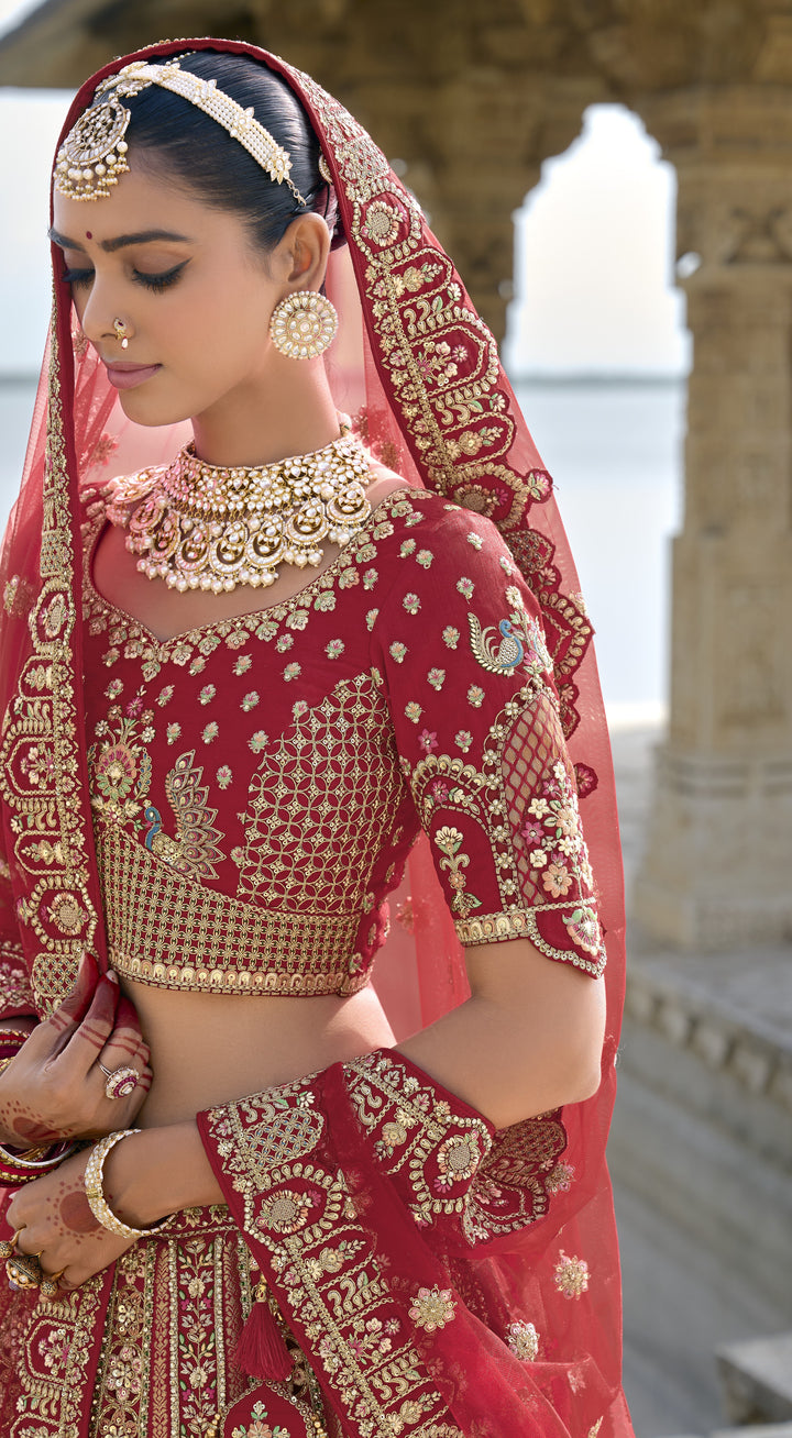 ethnic wedding wear in red