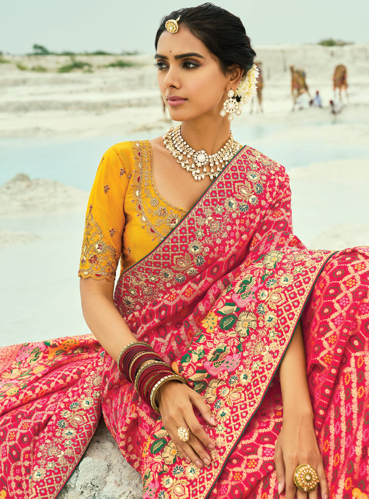 celebrations wear indian marriage party saree in red