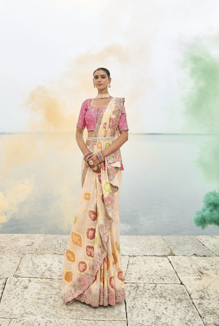 traditional wedding wear silk sari