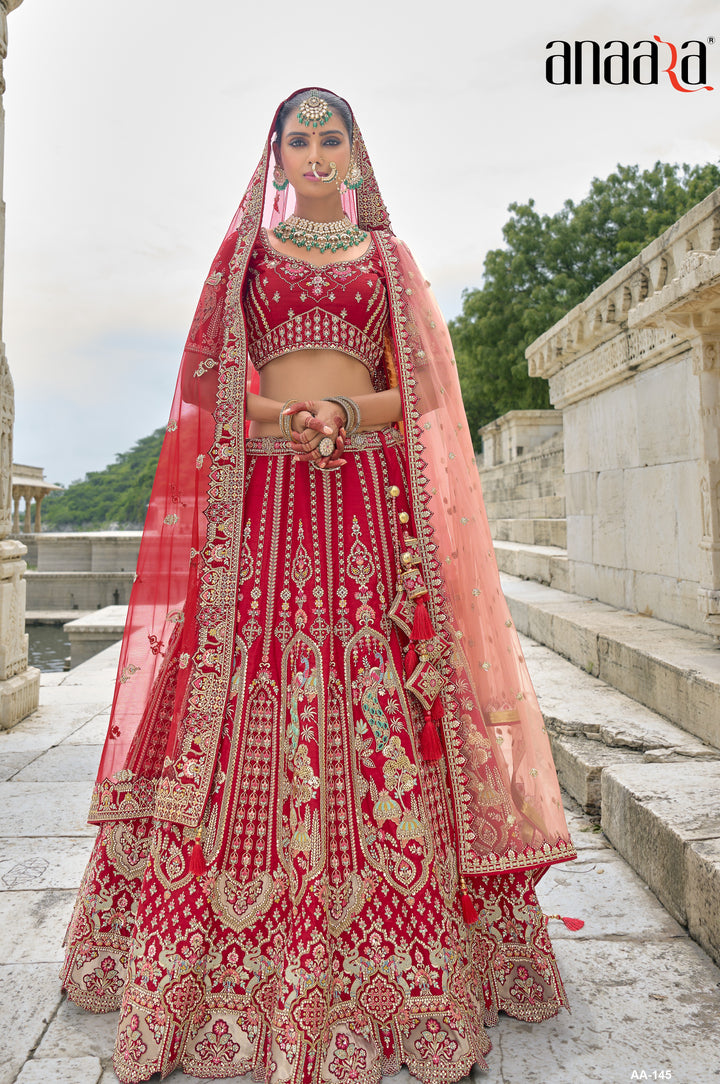 indian bridal wear in red