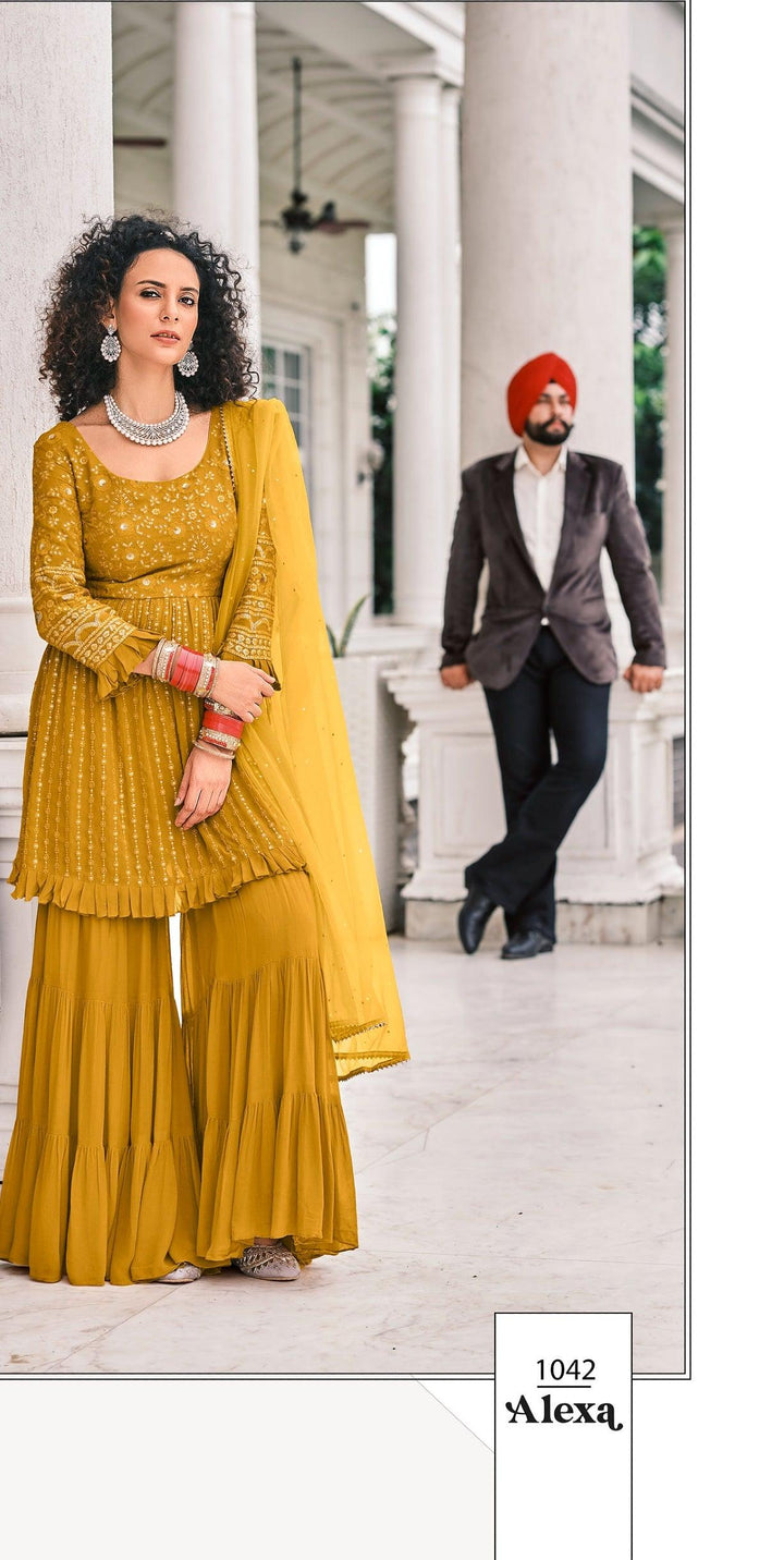 Mehendi Party Wear Designer Suit - Fashion Nation