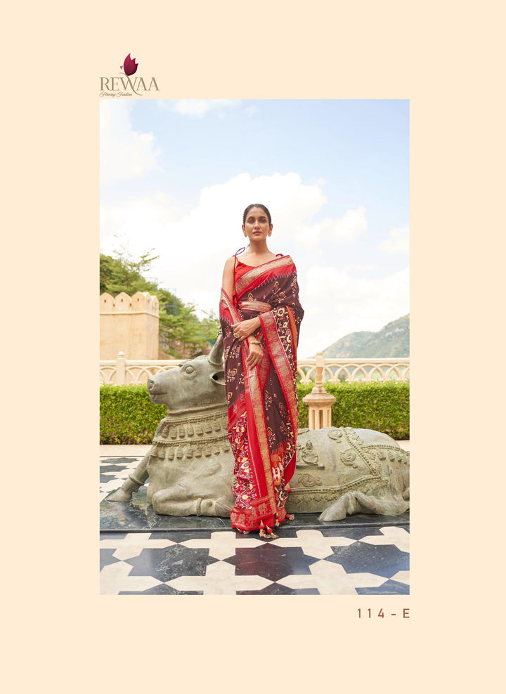 Evening Party Wear Designer Patola Saree - Fashion Nation