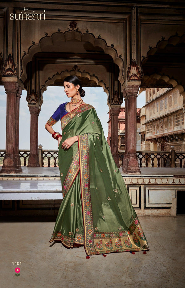 Reception Wear Designer Silk Saree - Fashion Nation