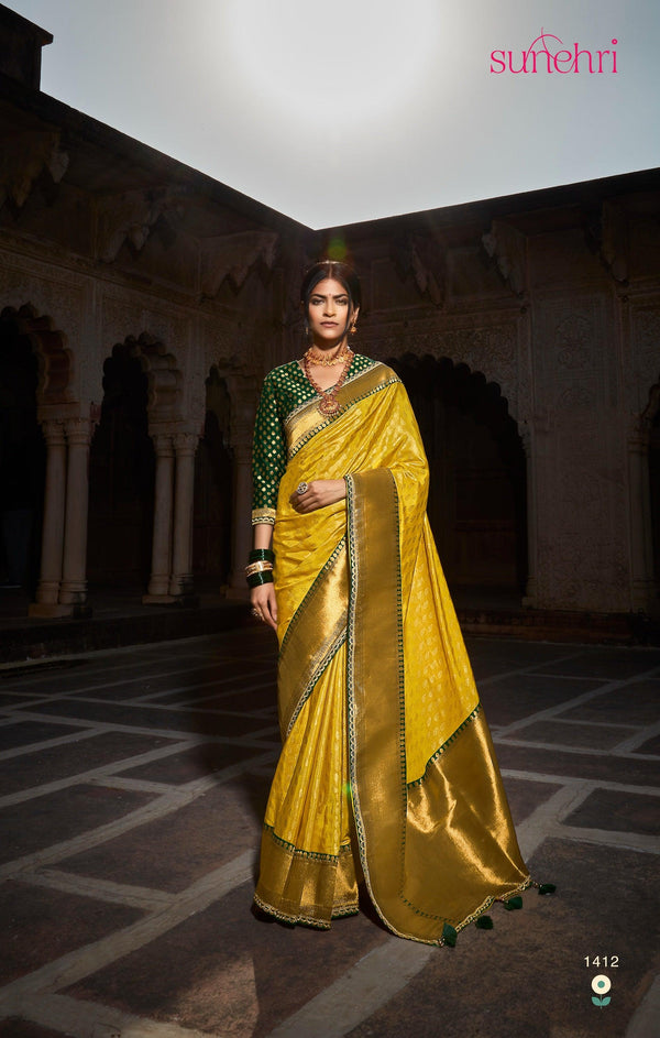 Haldi Function Special Festive Silk Saree - Fashion Nation