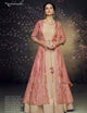 Indo Western NAK3077 Nakkashi Latest Rust Satin Silk Beige Net Anarkali Gown with Jacket - Fashion Nation