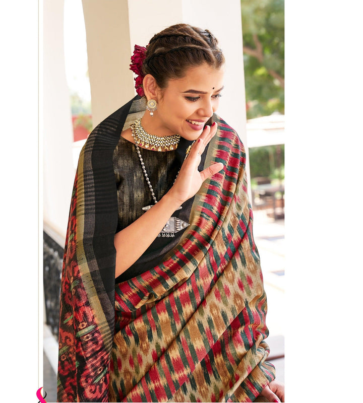 Evening Wear Pochampally Silk Saree - Fashion Nation