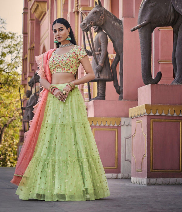 Cocktail Party Wear Nakkashi Designer Lehenga Choli - Fashion Nation