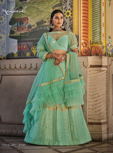 Bachelorette Party Wear Nakkashi Designer Lehenga Choli by Fashion Nation
