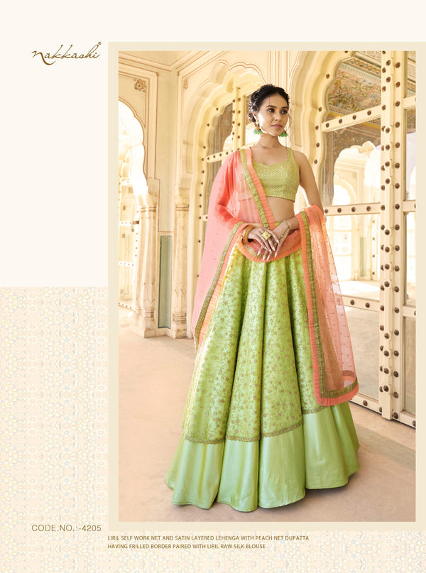 Shaadi Wear Nakkashi Layered Lehenga Choli - Fashion Nation