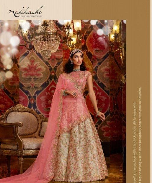 Haldi Special Nakkashi Beige Silk Function Wear Lehenga Choli - Fashion Nation