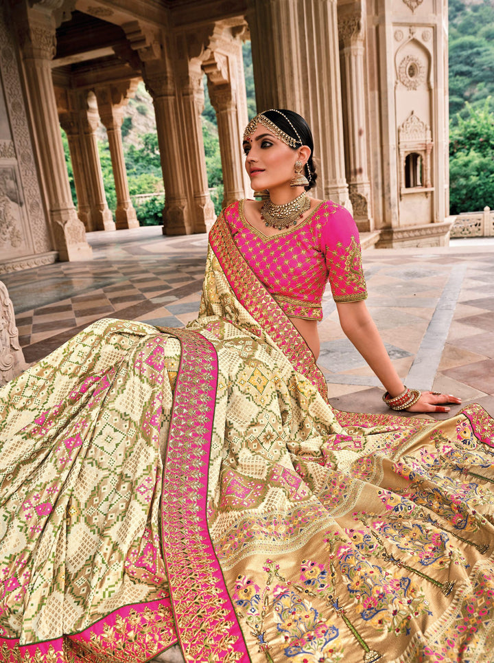 Marriage Special Bandhej Patola Silk Saree - Fashion Nation