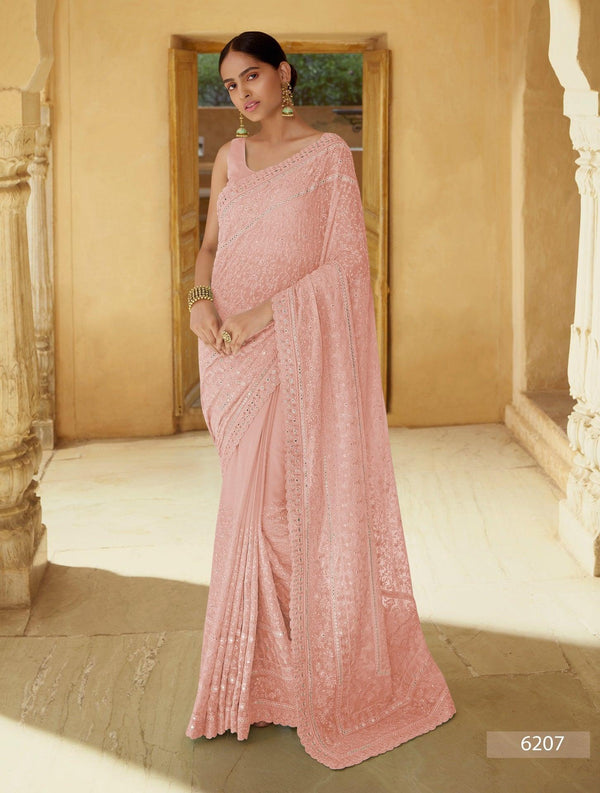 Afternoon Party Wear Georgette Designer Saree - Fashion Nation