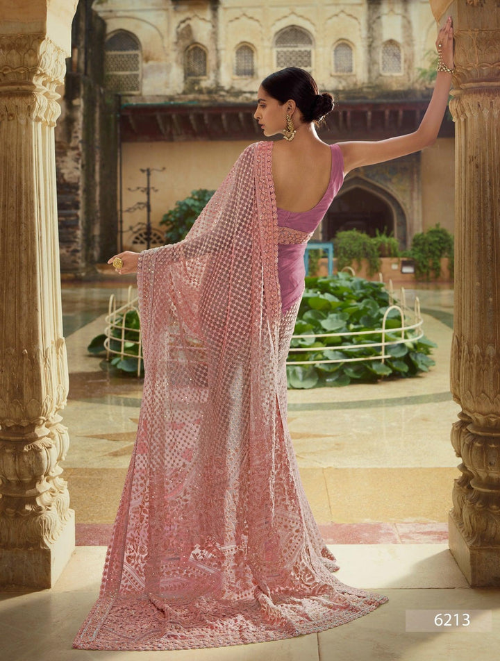 Engagement Special Net Designer Saree - Fashion Nation