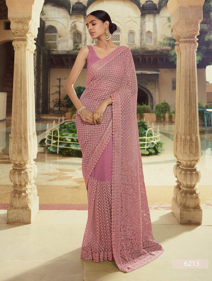 Engagement Special Net Designer Saree - Fashion Nation