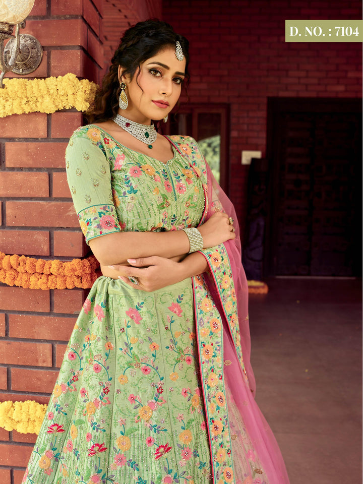 Mehendi Wear Designer Lehenga Choli - Fashion Nation