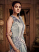 Royal Indo Western TH89666 Cocktail Wear Grey Silk Net Layered Gown - Fashion Nation