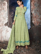Engagement Wear Pastel Green Georgette Lucknowi Floor Length Suit - Fashion Nation