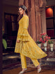 Haldi Yellow Ethnic Festive Wear Asymmetrical Sharara Suit - Fashion Nation