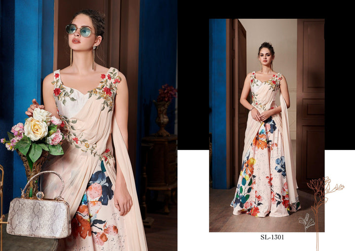 Cocktail Party Wear Indo Western Designer Gown - Fashion Nation