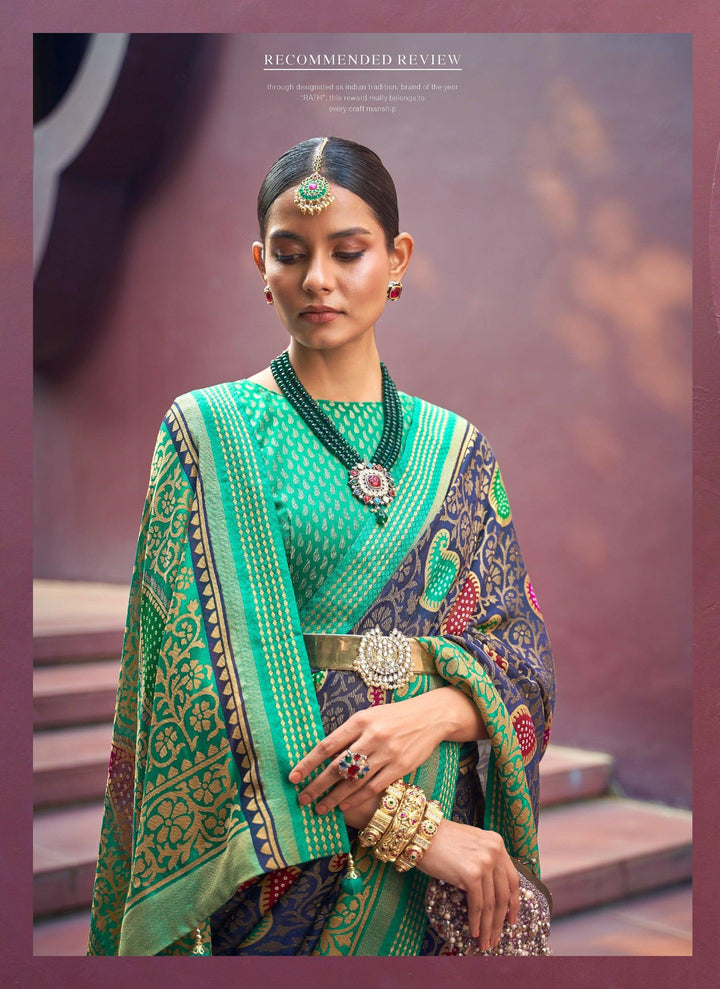 Evening Party Wear Designer Saree - Fashion Nation