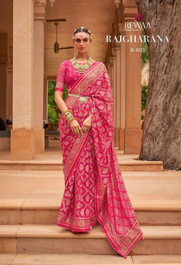 Bridal Wear Ethnic Weaving Sari - Fashion Nation