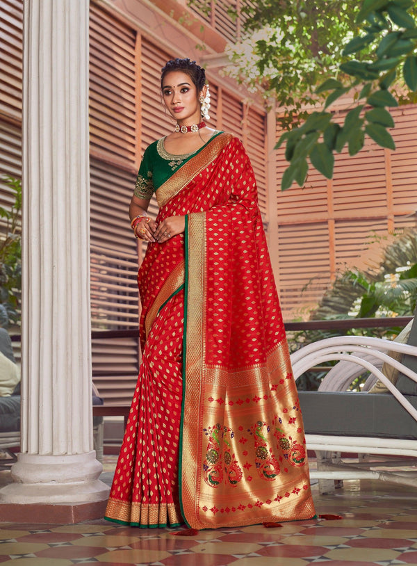 Marriage Wear Jacquard Silk Saree - Fashion Nation