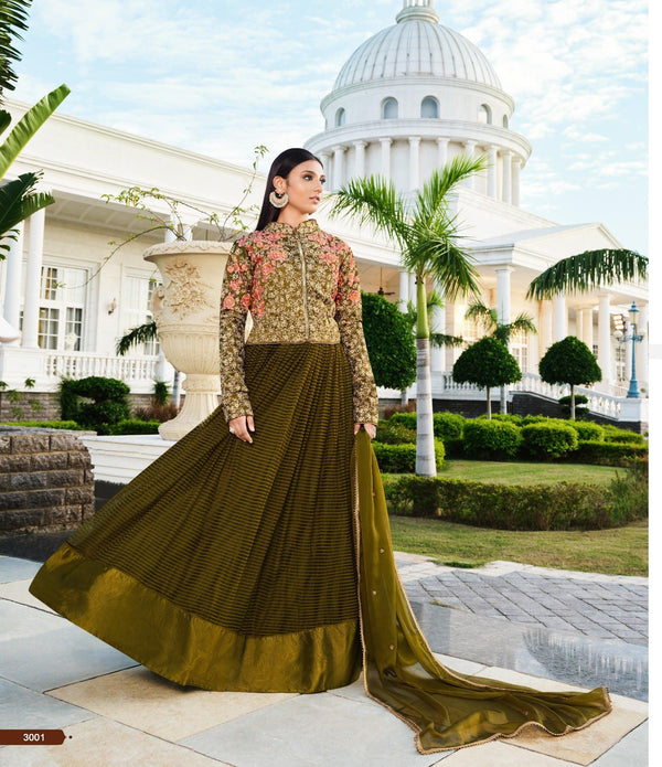 Party Wear Indo Western Designer Floor Length Dress with Jacket - Fashion Nation