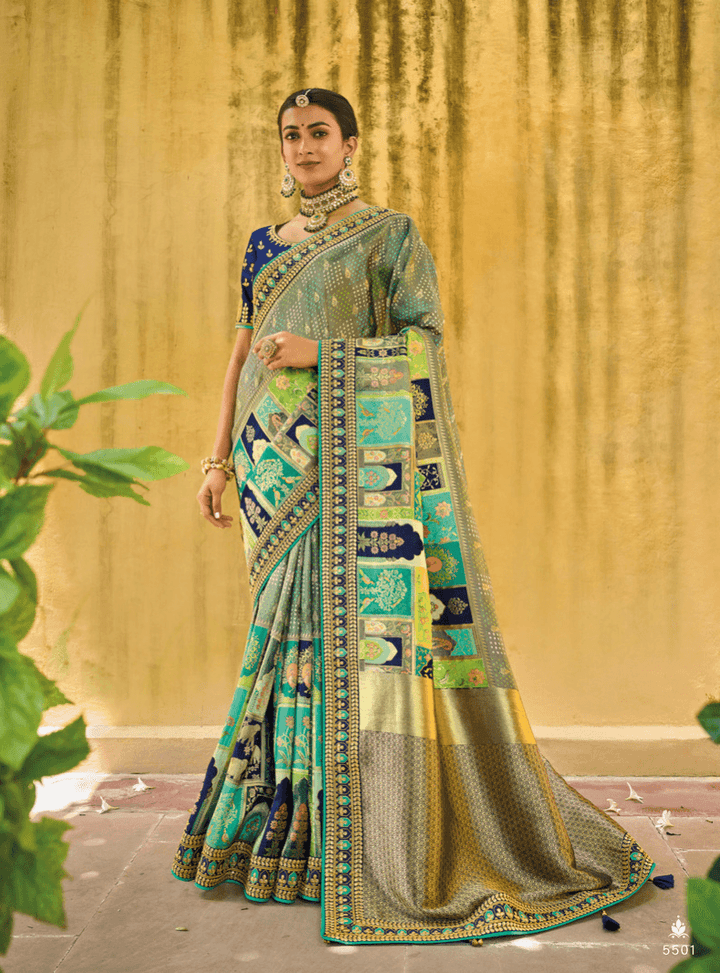 Evening Party Wear Silk Woven Saree - Fashion Nation