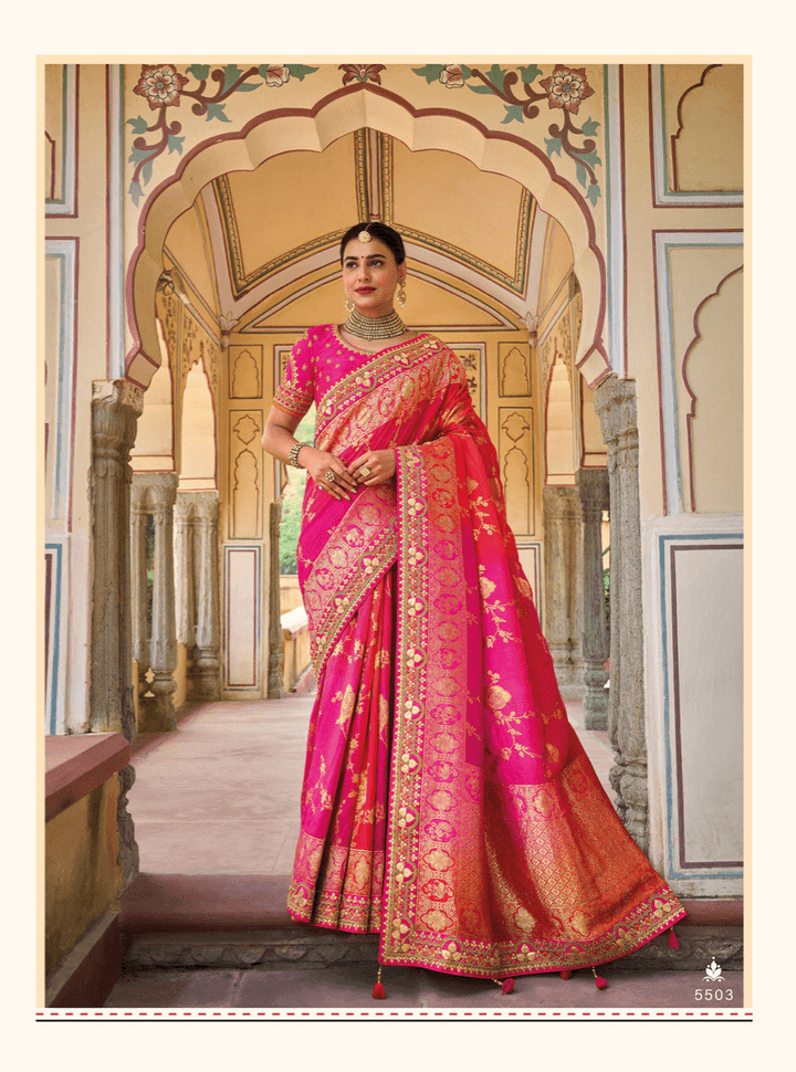 Sangeet Wear Silk Gota Patti Sari - Fashion Nation