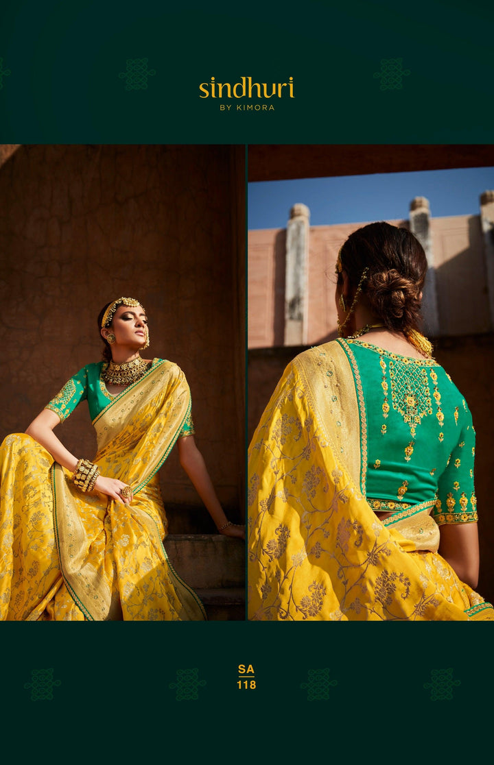 Haldi Function Wear Silk Saree - Fashion Nation