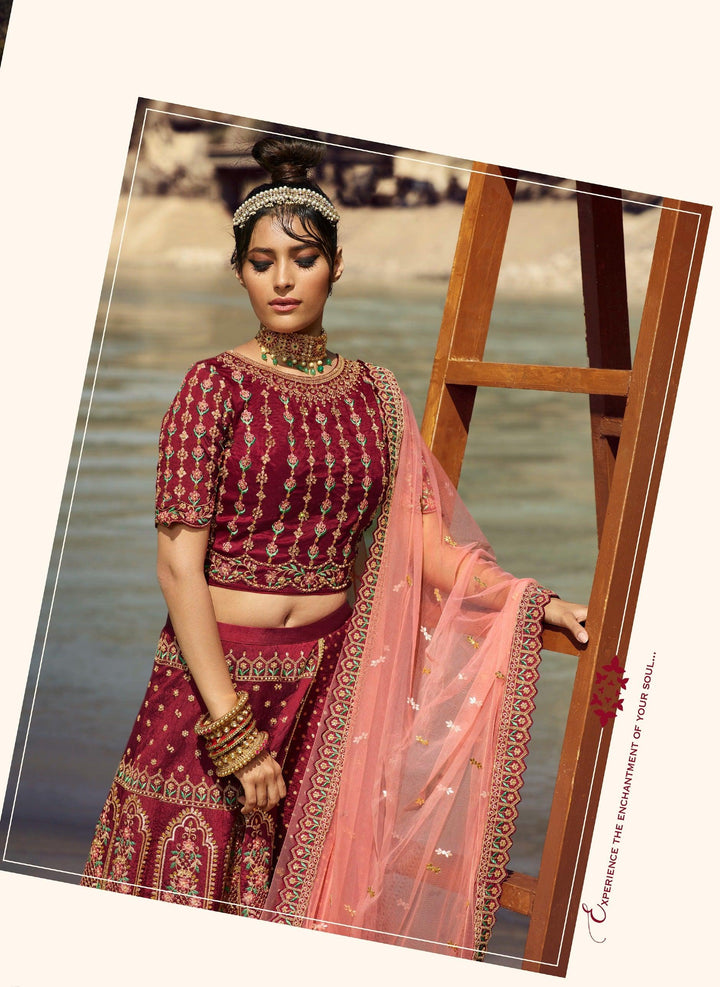 Marriage Party Wear Layered Lehenga - Fashion Nation