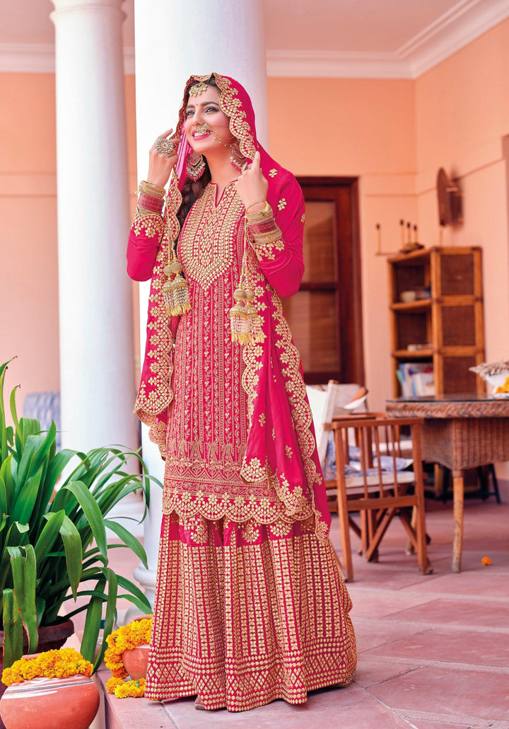 Wedding Wear Indian Designer Sharara Suit - Fashion Nation