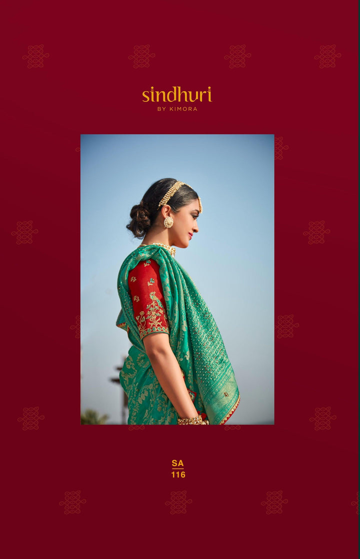 Engagement Wear Designer Silk Saree - Fashion Nation