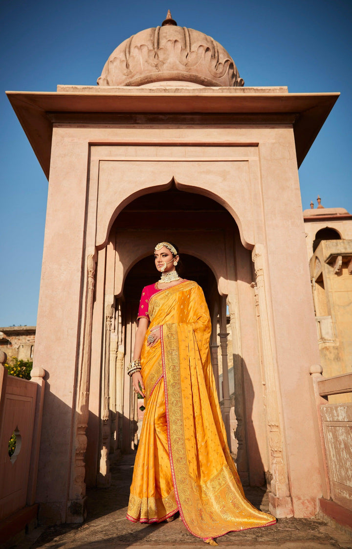 Haldi Special Traditional Silk Saree - Fashion Nation