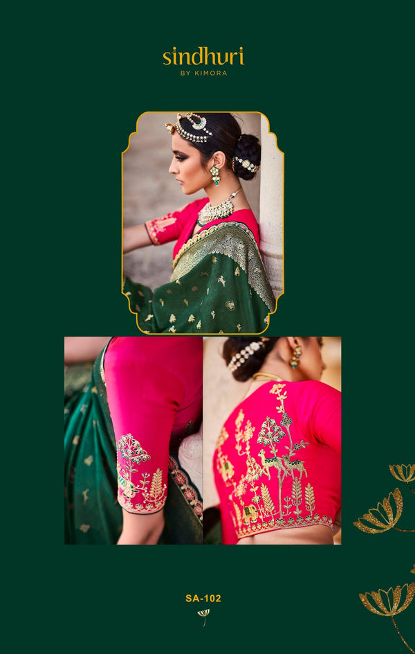 Mehendi Special Festive Silk Saree - Fashion Nation